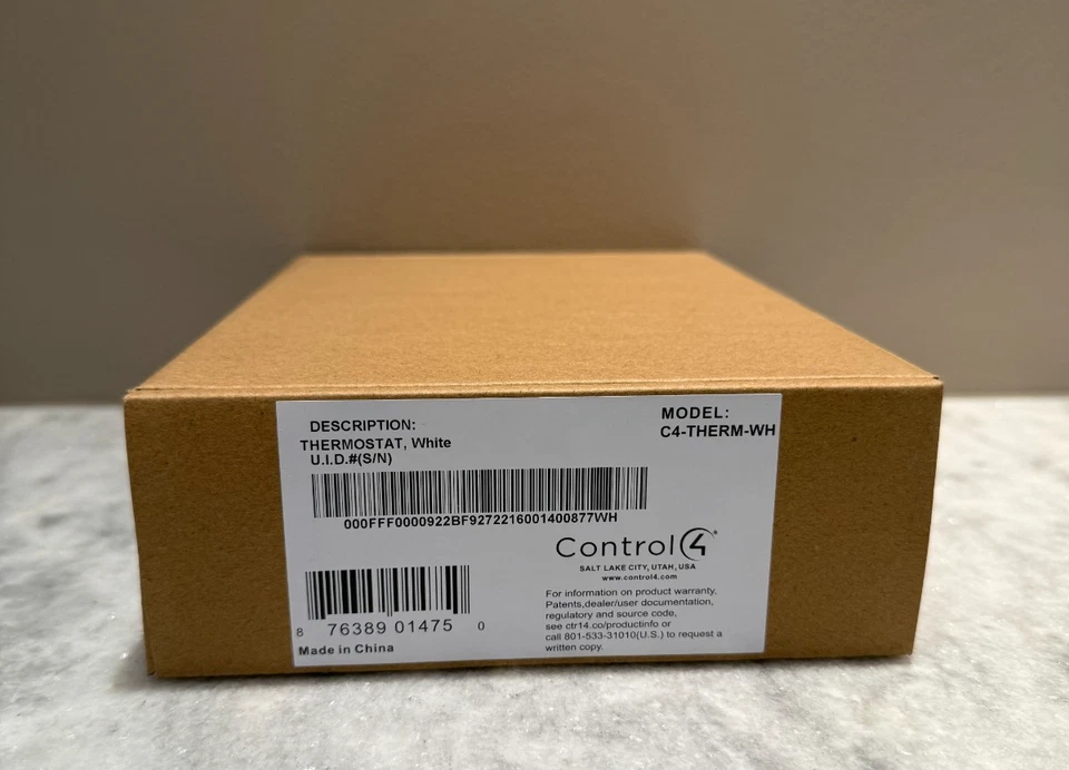 Control 4 Wireless Thermostat Model: C4-THERM-WH - White - Brand New!! - Image 1 of 3