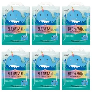 Character Masks (Blue Narwhal 6pk) - Picture 1 of 4