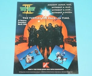 TMNT TEENAGE MUTANT NINJA TURTLES III KMART LEAFLET SHOP PROMO MINI POSTER 1992 - Picture 1 of 1