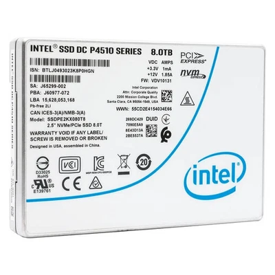 Intel/SSD Intel Corporation DC P4510 Series 8,0 TB 2,5 pulgadas PCIe 3,1 SSDPE2KX080T801 Foto 1 de 3