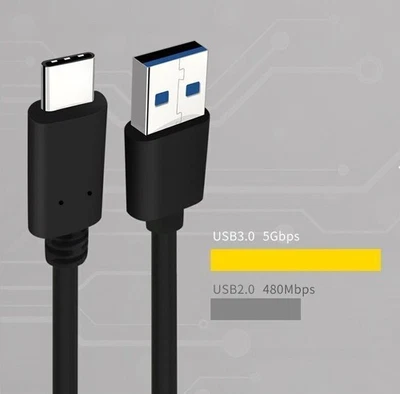 1M 2M 3M 25cm Short USB 3.1 Type C USB C to Male USB 3.0 Cable Premium Quality - Image 1 of 4