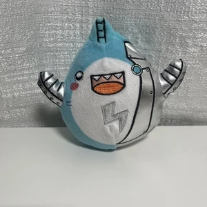Small Lankybox Plush Cyborg Thicc Shark Small 4.5 Inch Blue, Series 3 - Picture 1 of 3