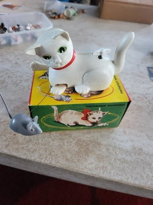 Jouet Mecanique Vintage Kohler Chat Et Souris - Photo 1/3