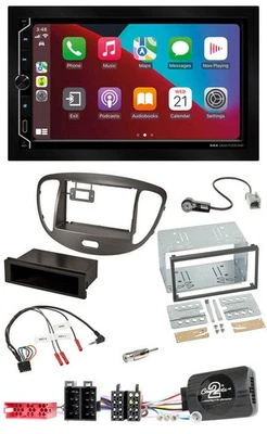 ESX 2DIN DAB USB Lenkrad Bluetooth Autoradio für Hyundai i10 2009-13 dunkelsilbe - Bild 1 von 4