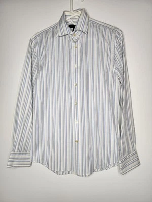 Camisa de vestir Express Design Studio para hombre a rayas calce clásico talla S 14-14 1/2  Foto 1 de 4