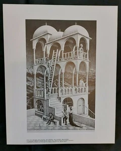 M.C. Escher Belvedere aprox. 24 x 30 cm póster imagen / mirador / arte de cordón - Imagen 1 de 6