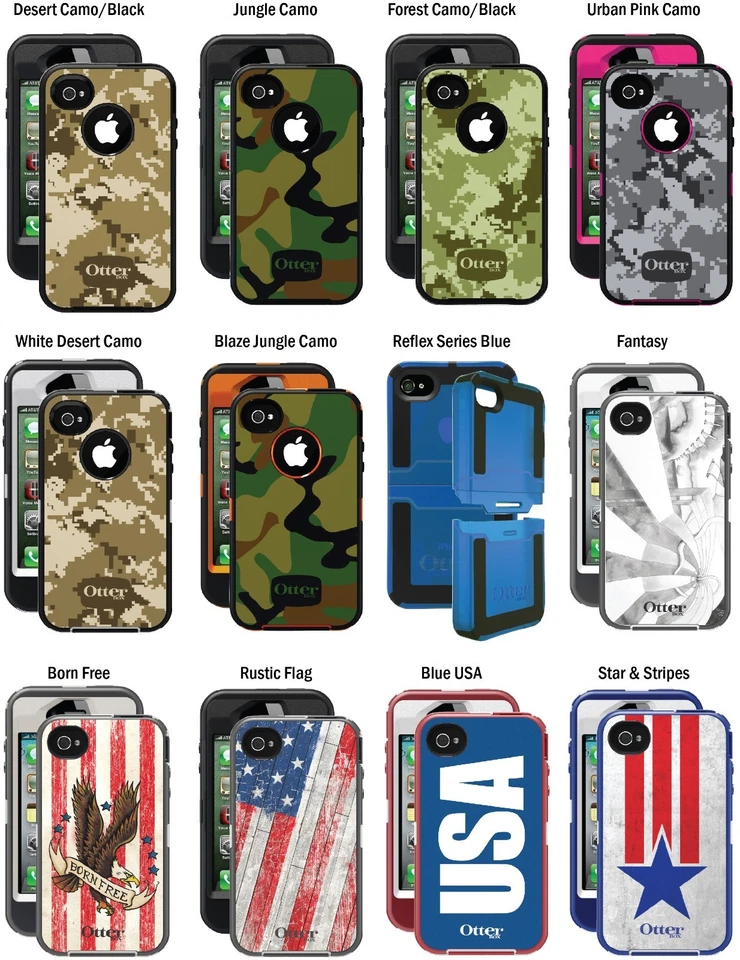 OtterBox Defender Case for iPhone 4/4S+Holster, Belt Clip, Screen Protector, NEW - Image 1 of 4