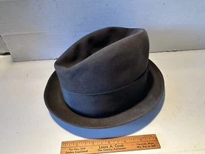 Vintage Men’s Fedora Hat Borsalino Italy Dark Brown Size 7 Panasonic Provenance - Picture 1 of 8