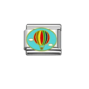 9mm Classic Size Italian Charm E133 Hot Air Balloon Fits Classic Size Bracelet - Picture 1 of 1