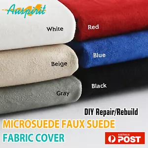 Color Fastness Microsuede Faux Suede Fabric Furniture Cover Home Apparel Drapery - Picture 1 of 20