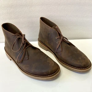 Clarks Collection Chukka Boot Shoe Brown Leather Lace Up Men’s US 12 Wide DS New - Picture 1 of 13