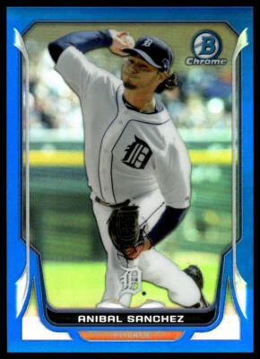 2014 Bowman Chrome Blue Refractor /250 Anibal Sanchez #77 A - Image 1 of 2