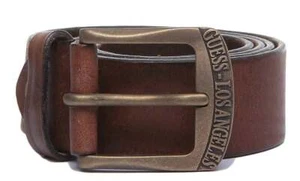 Cinturón De Cuero Craquelado Premium Guess En Marrón - Imagen 1 de 6