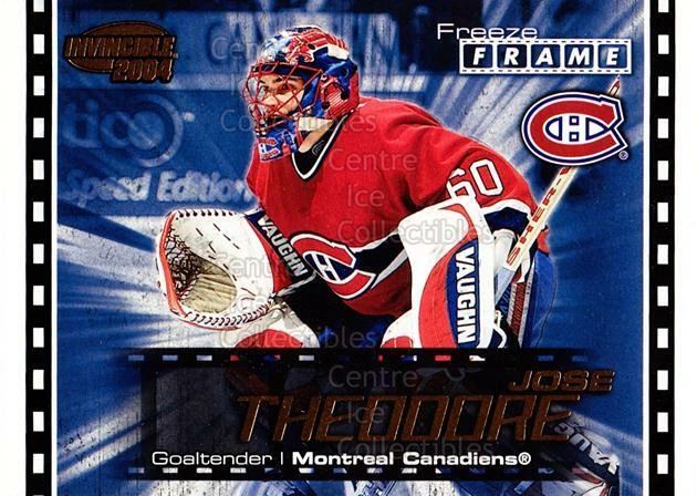 2003-04 Pacific Invincible Freeze Frame #10 Jose Theodore - Image 1 of 1