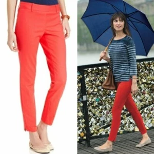 Maison Jules Coral Slim Pencil Straight Ankle Zip Pants 6 - Picture 1 of 10