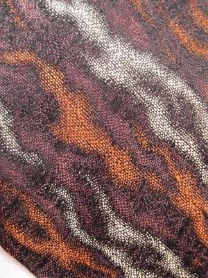 Corbata Retro Brillante Plateada y Marrón Estampado Animal Vintage Corbata Regal Rayón Seda (O) Foto 1 de 3