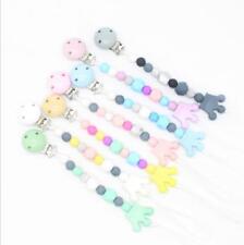 Baby Pacifier clip Food grade Silicone Beads Crown Baby Pacifier chain chew Toys