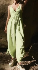 NEW FREE PEOPLE FP MOVEMENT LIMEADE GREEN ONE BETTER ONE PIECE JUMPSUIT SZ XS - Picture 1 of 7