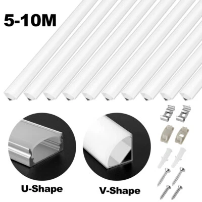 5-10M LED Profil Aluprofil ALU Winkel Schiene Leiste für LED Strips Eloxiert - Bild 1 von 4