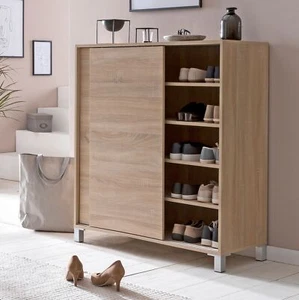 FineBuy Schuhschrank Sonoma Holz 20 Paar Schuhe Schuhregal Schuhkommode Groß - Bild 1 von 7