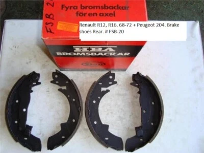 Renault R12, R16. 68-72 + Peugeot 204. Задние тормозные колодки. # FSB-20 - Изображение 1 из 3