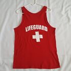 Lifeguard Tank Top Red & White M Ann Arbor Adult Shirt Lifeguarding Uniform Tee