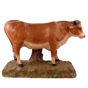 Metzgerei Metzgerei Aufsteller Ochse Stier Kuh französische Keramik groß B50cm H35cm 1900 - Bild 1 von 17