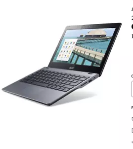 Chromebook Acer C720-2844 11,6 pulgadas Intel Celeron 4 GB RAM 16 GB SSD - Imagen 1 de 4
