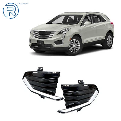 For 2017-2019 Cadillac XT5 Right&Left Side Front Bumper Fog Lights Lamps Cover Foto 1 de 4