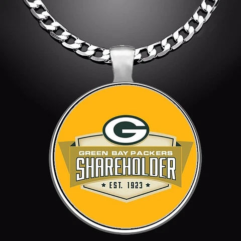 Spec. Green Bay Packers Shareholder Mens 24" Stainless Chain Pendant Necklace D5 Cover