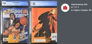 Kobe Bryant First Sports Illustrated CGC 7.0  NEWSSTAND  Magic Johnson  magazine - Picture 1 of 1