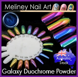Galaxy Duochrome Mirror Powder Chameleon Multi Chrome Nails art colour changing - Foto 1 di 12