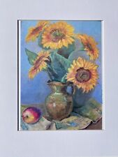 Art Print Limited Edition of Original Painting Still Life Sunflower Flower Vase