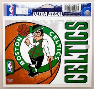 Boston Celtics BASKETBALL GRAPHIC 6" Clear Vinyl Decal Car Window Sticker NBA - Picture 1 of 1