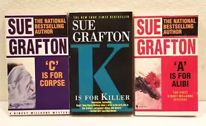 Sue Grafton Alphabet Books Paperbacks Lot of 3 A C and K - Foto 1 di 4