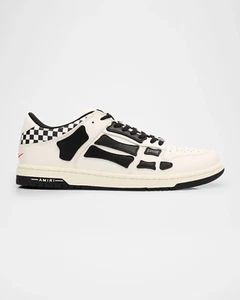 Amiri Sneaker da uomo in pelle scheletro a scacchi, stile #AMFOSR1050, taglia 9/42 EU - Foto 1 di 20