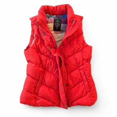Chaleco de burbujas GAP de colección chaqueta aislante acolchada para mujer talla S rojo bermellón Foto 1 de 4