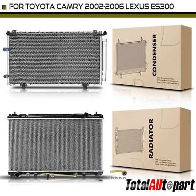 Kit de refrigeración de radiador y condensador de CA para Toyota Camry 02-06 Solara Lexus ES300 Foto 1 de 4