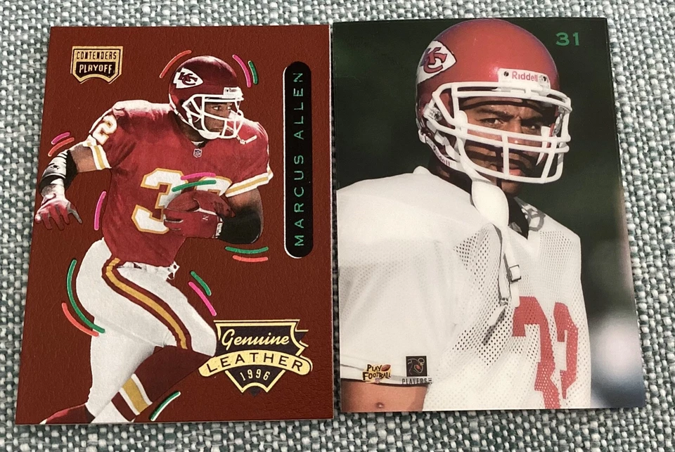 1996 Playoff Contenders Leather Marcus Allen #31 HOF KC Chiefs-Raiders - Image 1 of 1