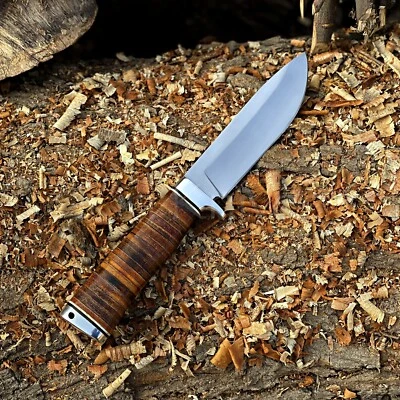 Custom Handmade Coffin Handle Bowie Knife Full Tang D2 Steel Fixed Blade Knife - Изображение 1 из 4