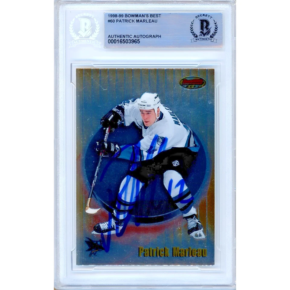 Patrick Marleau Signed 1998-99 Bowmans Best #60 Card AUTO RC Beckett SJ Sharks - Image 1 of 4