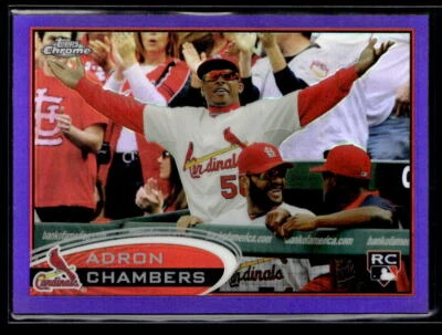 Adron Chambers RC - 2012 Topps Chrome Purple Refractors Rookie #153 Cardinals - Image 1 of 2