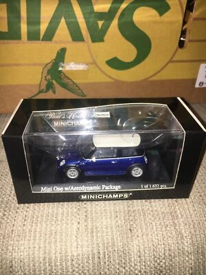 1:43 -Minichamps- 431138270 Mini One Aero Package 2003 Blue Metallic // 4 E 0032 - Image 1 of 4