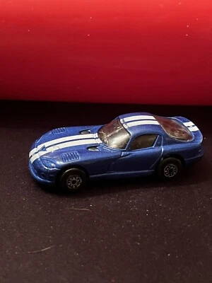 Maisto Dodge Viper GTS Coupe Diecast Car Blue With White Trim 1:38 Scale NM Cond - Image 1 of 4