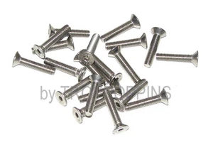 20-SS M5-0.8 X 25MM SFH ENCHUFE CABEZA PLANA MÁQUINA MÉTRICA TORNILLOS ACERO INOXIDABLE - Imagen 1 de 1