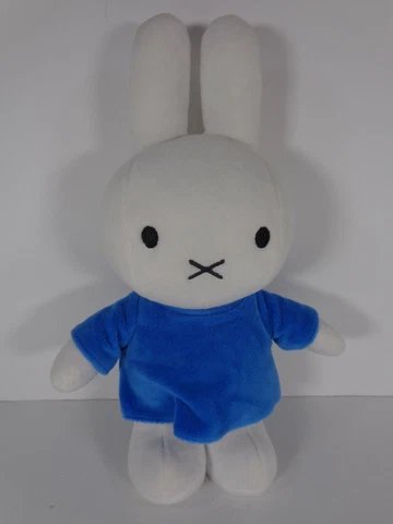 Miffy Nick Jr Bunny Rabbit Stuffed Plush 12” Blue Talking/Singing Works CLEAN Cover
