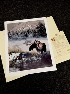 Rod Frederick NORTHERN LIGHT --(Moose) Edition 1500 NIF S/# Lithograph - Picture 1 of 6