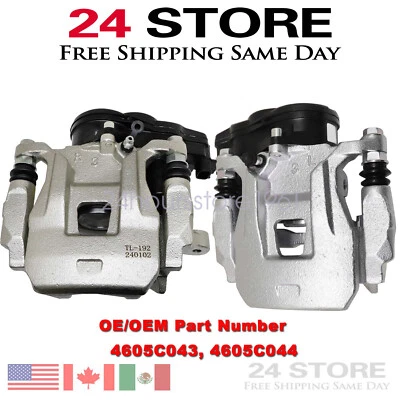 2pcs Rear L & R Brake Caliper For 13-22 Mitsubishi Outlander 2.4L 3.0L 4605C043 - Image 1 of 4