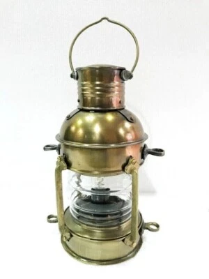 Vintage Iron Oil Lamp Maritime Ship Lantern Boat Light Decorative 10'' - Image 1 of 4