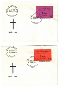 1966 Poland Millenium Local Switzerland Stamp Lot of 3 - Picture 1 of 4